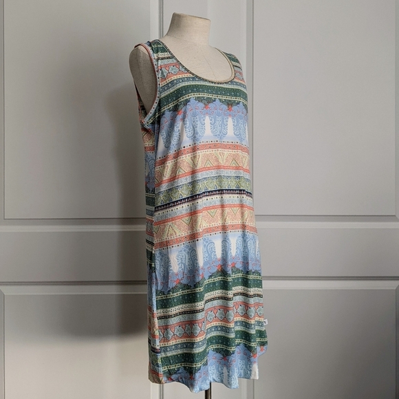 Echo Lounge Sleep Night Dress Chemise Sleeveless Scoop Neck Multicolor L NWT - Picture 4 of 16